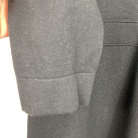 Ann Taylor Black Jersey Long Sleeves Ruffled Midi Dress - Picture 3 of 10